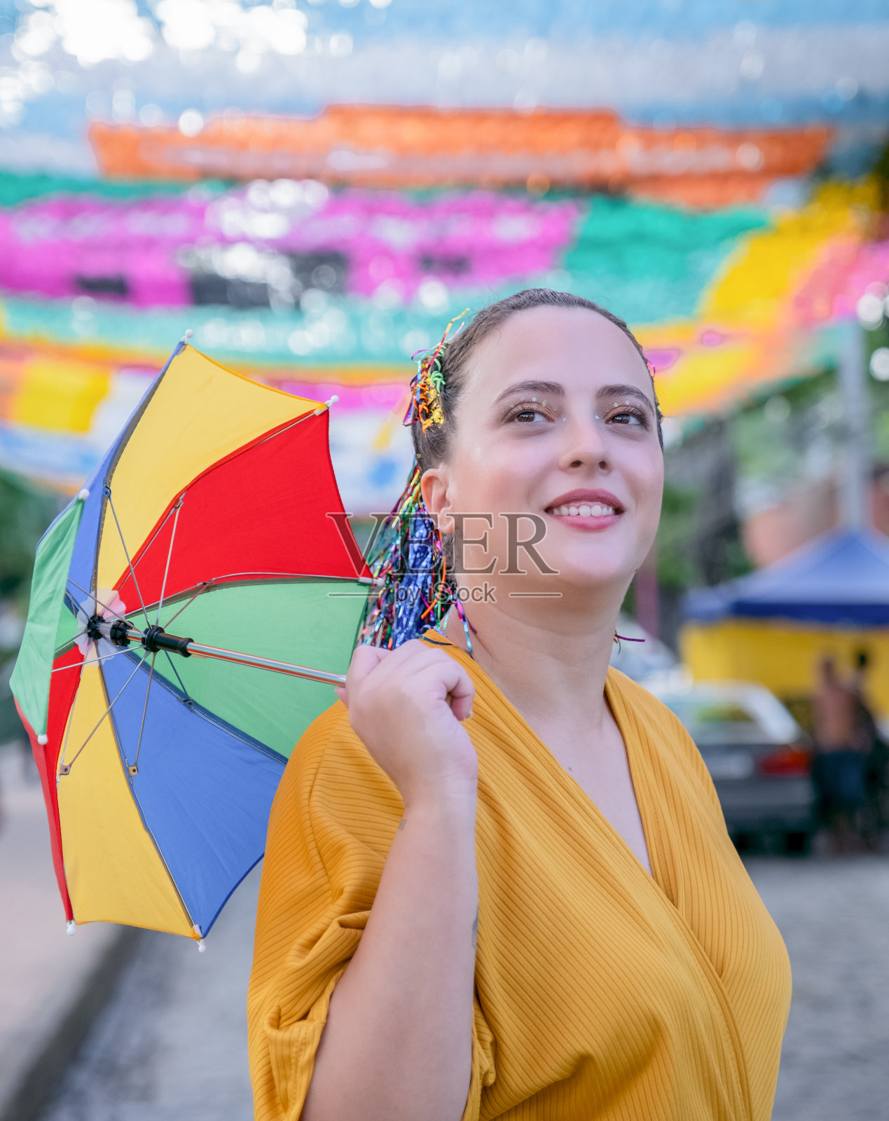 一个巴西女人的肖像照片摄影图片