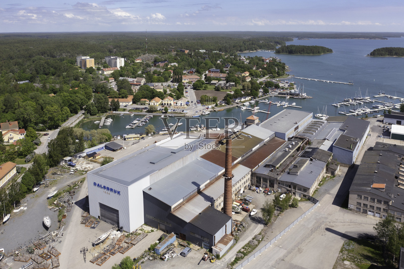 基米托岛Taalintehdas鸟瞰图照片摄影图片