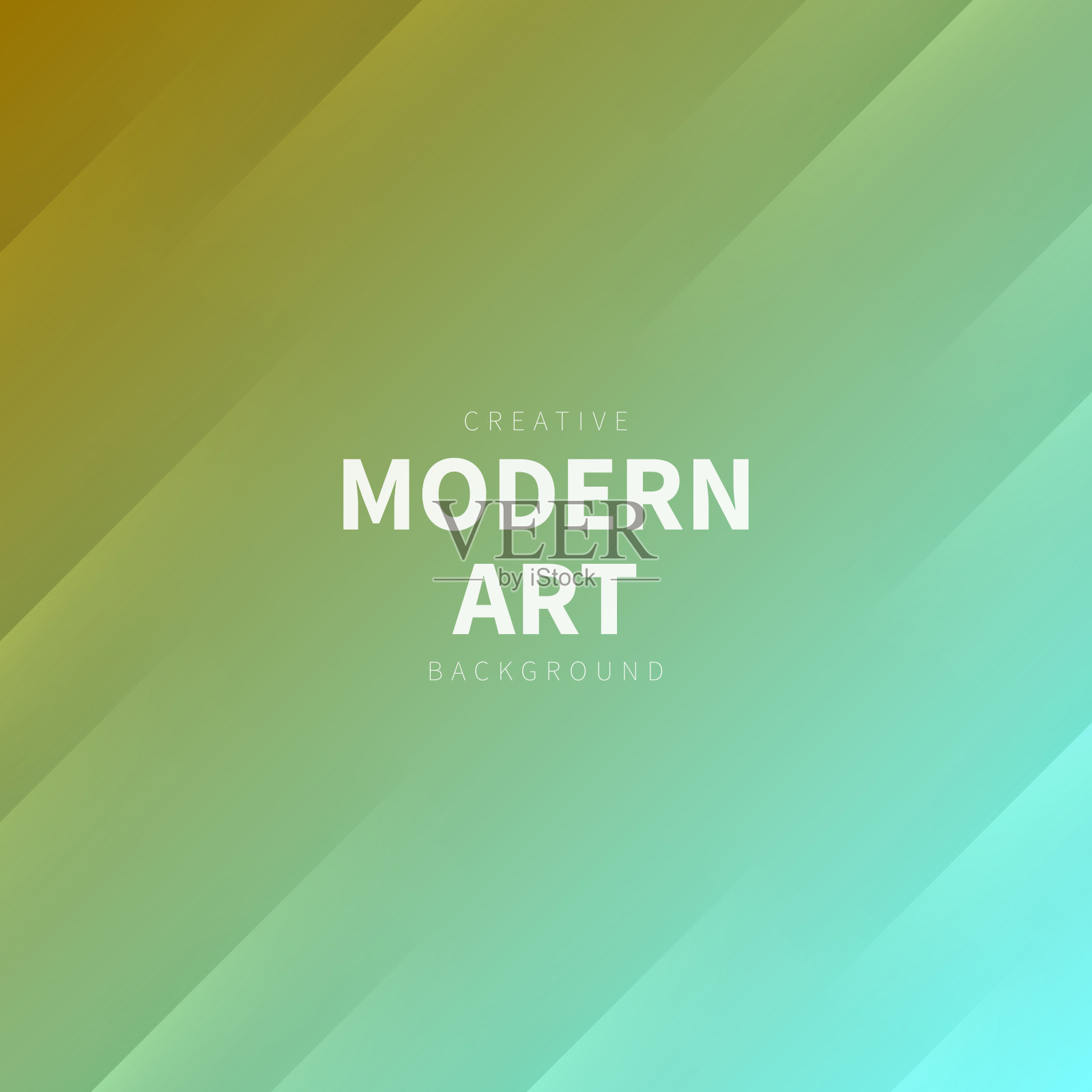 现代抽象背景-时髦的绿色梯度插画图片素材