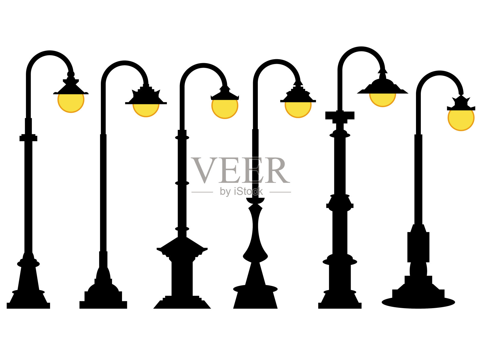 路灯矢量集插画图片素材