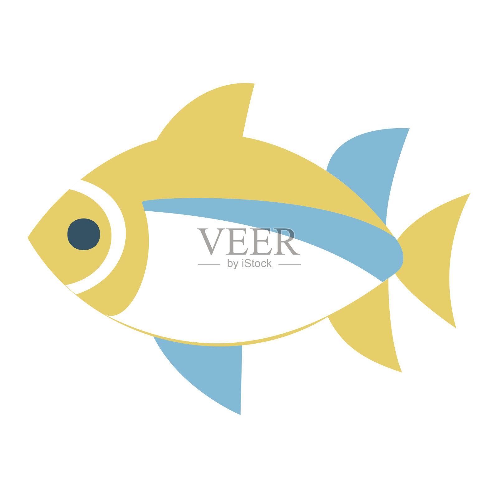 鱼平插画图片素材