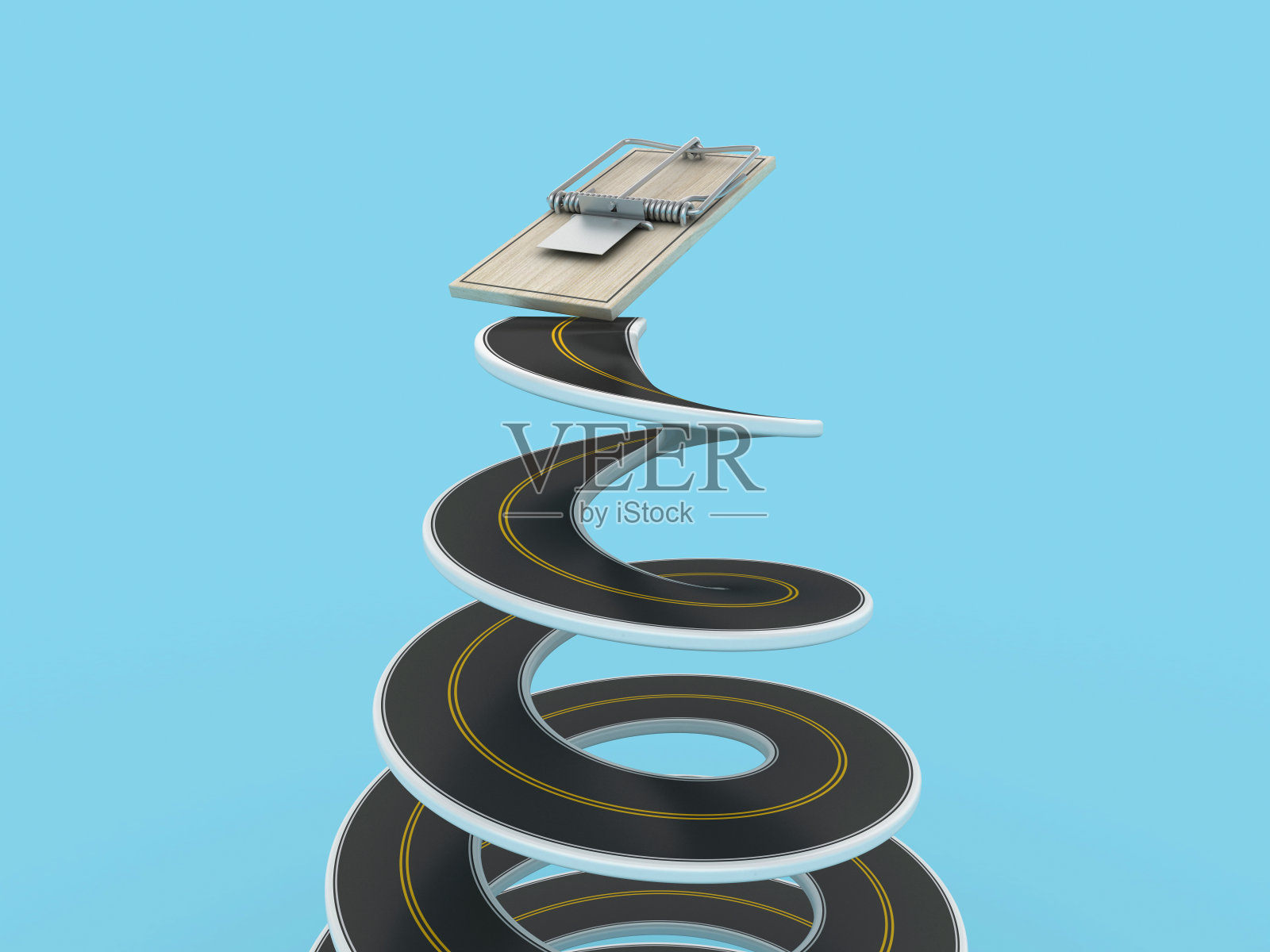 老鼠夹与螺旋路照片摄影图片