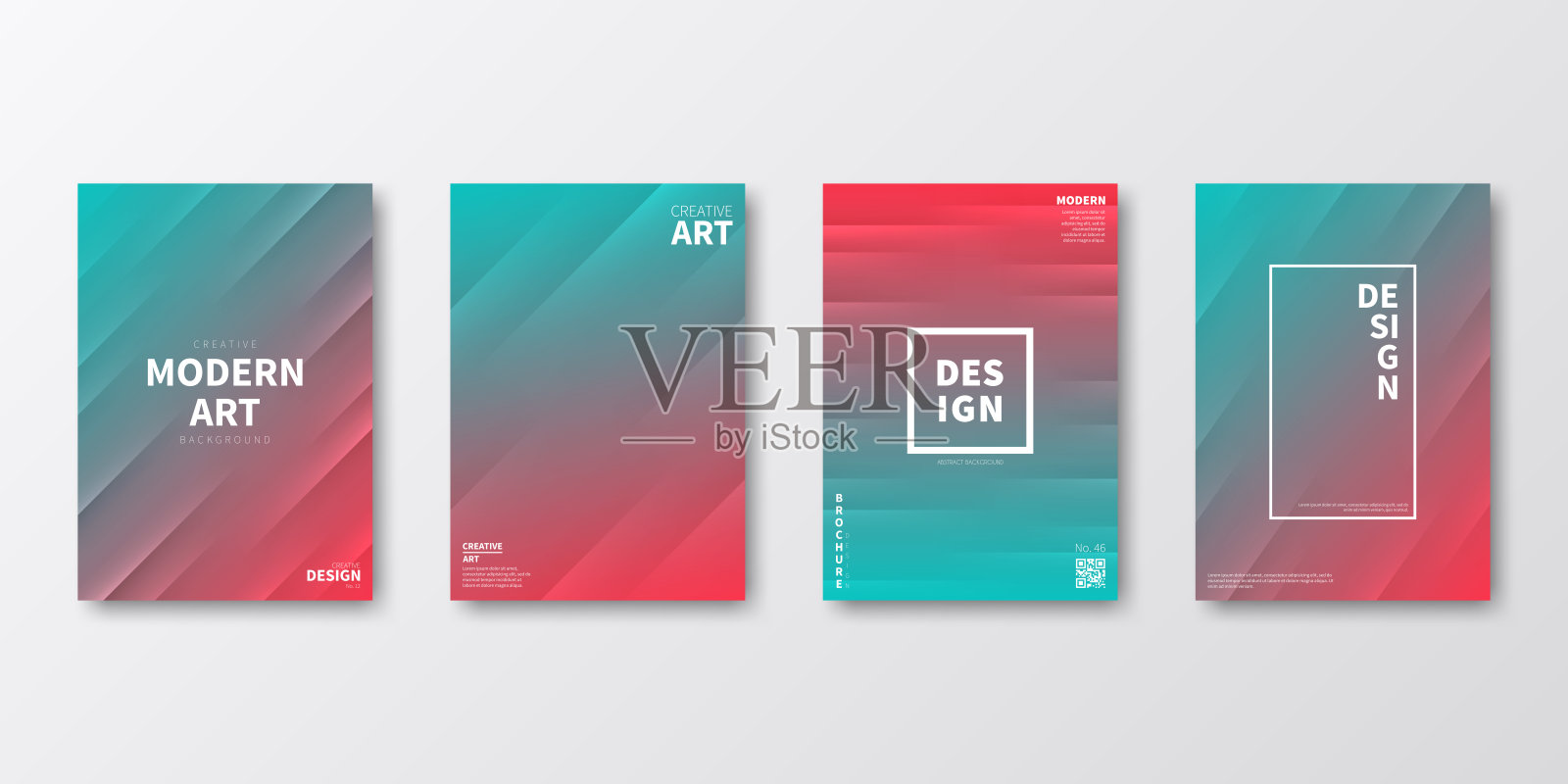 宣传册模板排版，红色封面设计，商业年报，宣传单，杂志插画图片素材