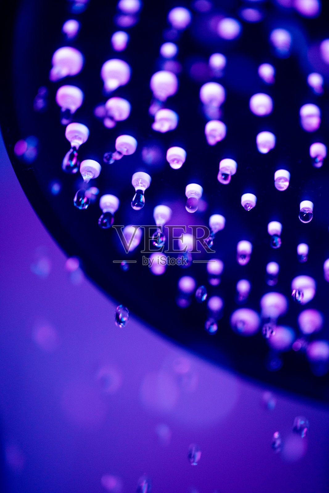 打开莲蓬头，霓虹灯照片摄影图片