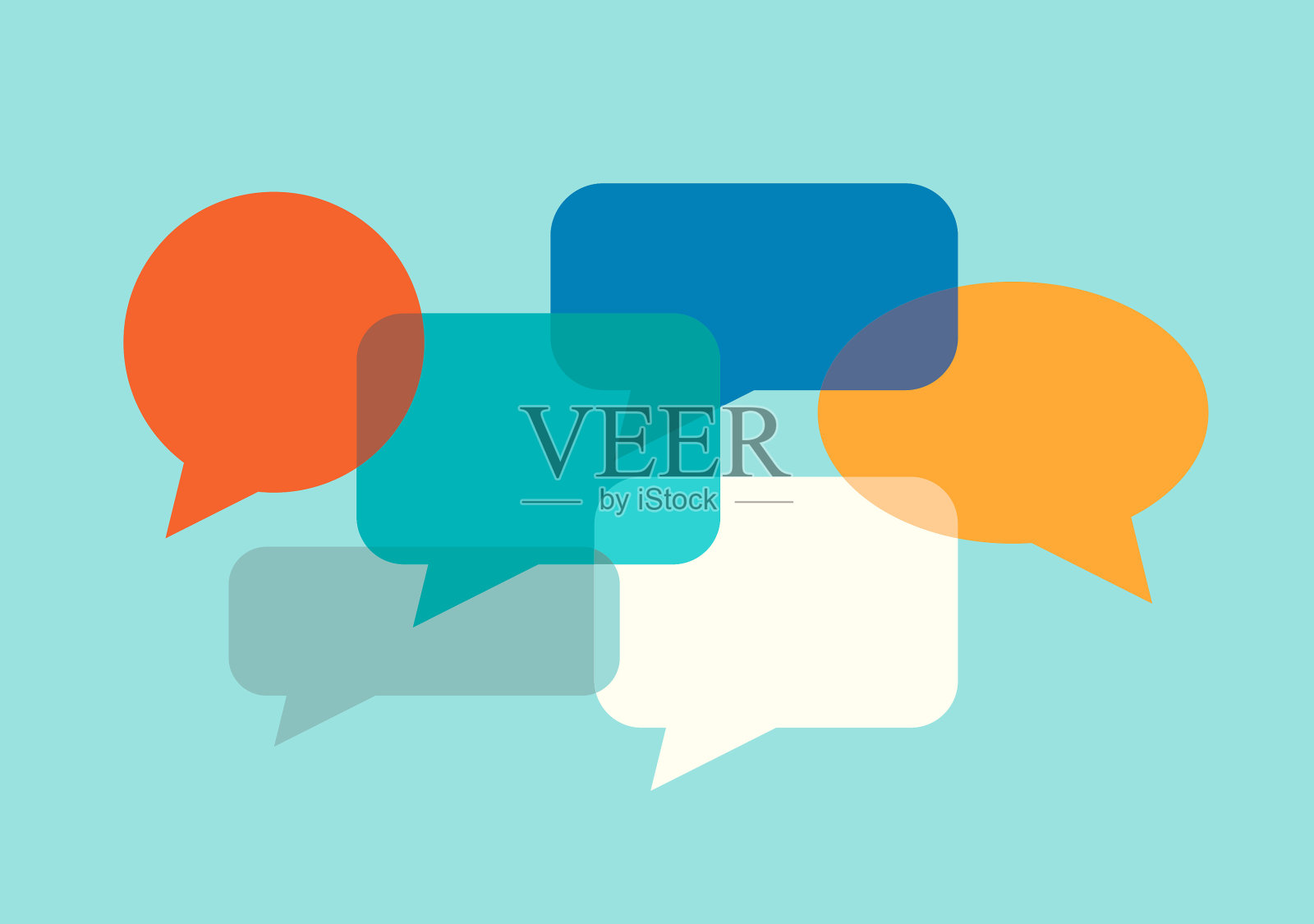 语音泡泡概念插画图片素材