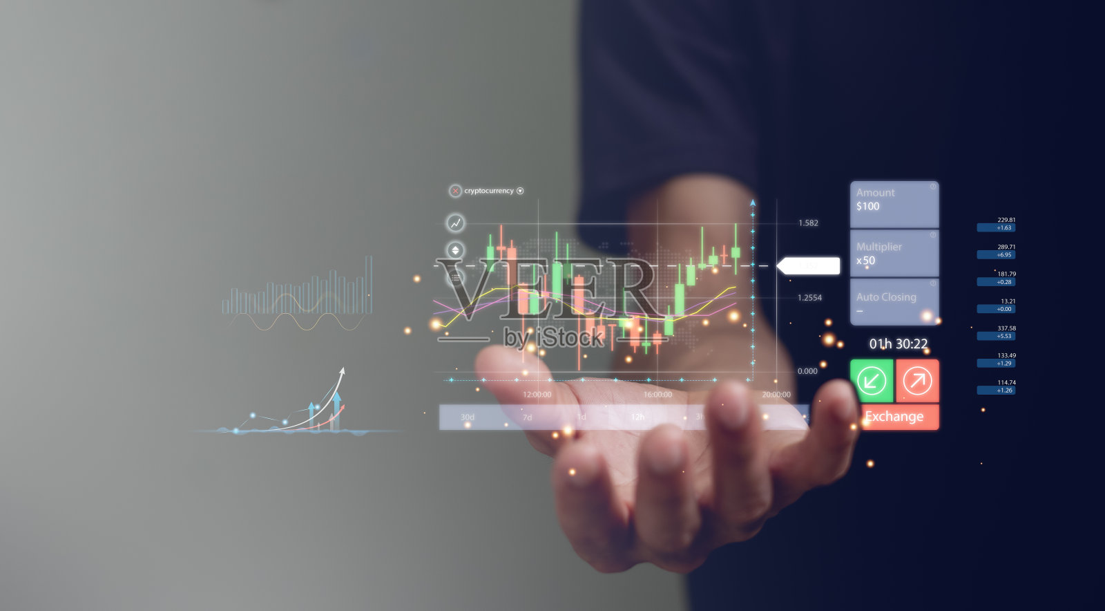 商人或交易员分析外汇交易图表金融数据，投资者，加密货币，股票市场投资基金和数字资产，业务概念照片摄影图片