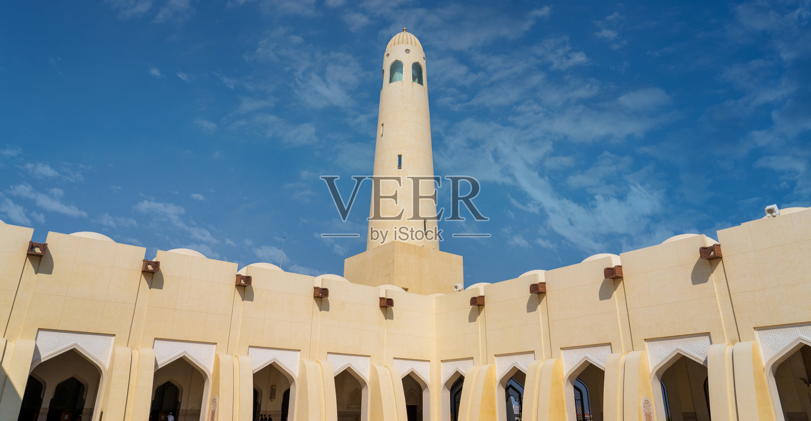 阿卜杜勒·瓦哈卜伊玛目，又称卡塔尔国家大清真寺照片摄影图片