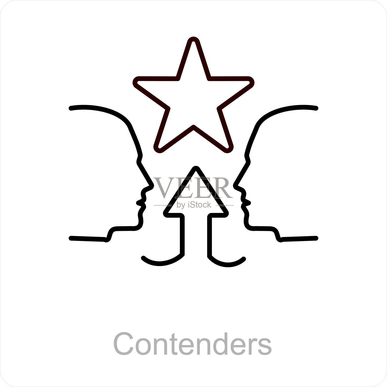 竞争者插画图片素材