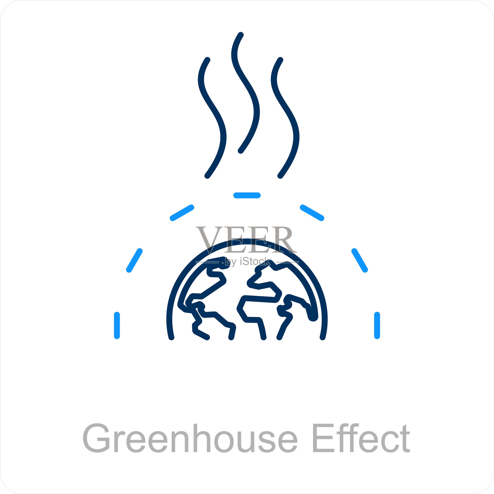 温室效应插画图片素材