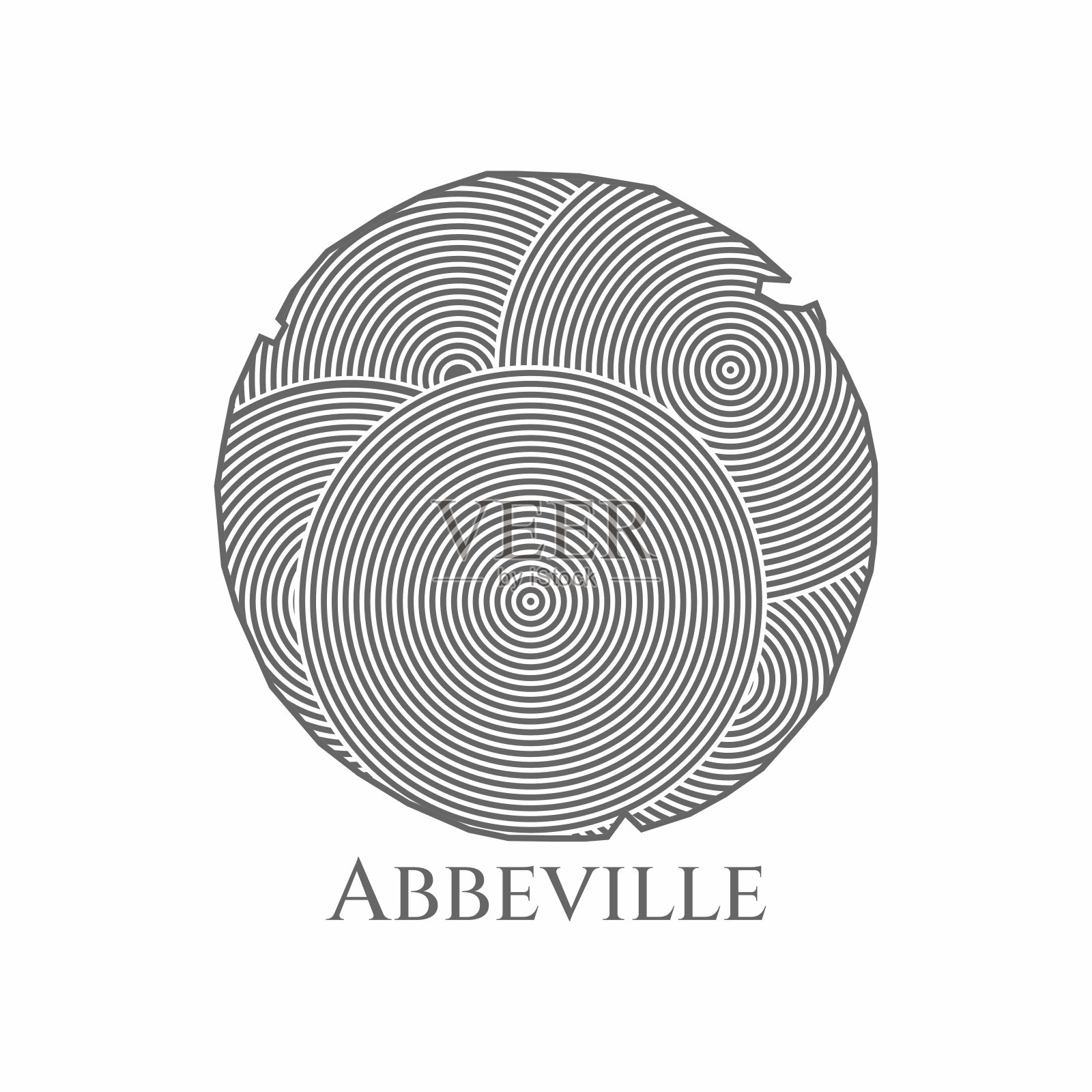 Abbeville地图-世界地图国际矢量模板。剪影矢量图插画图片素材