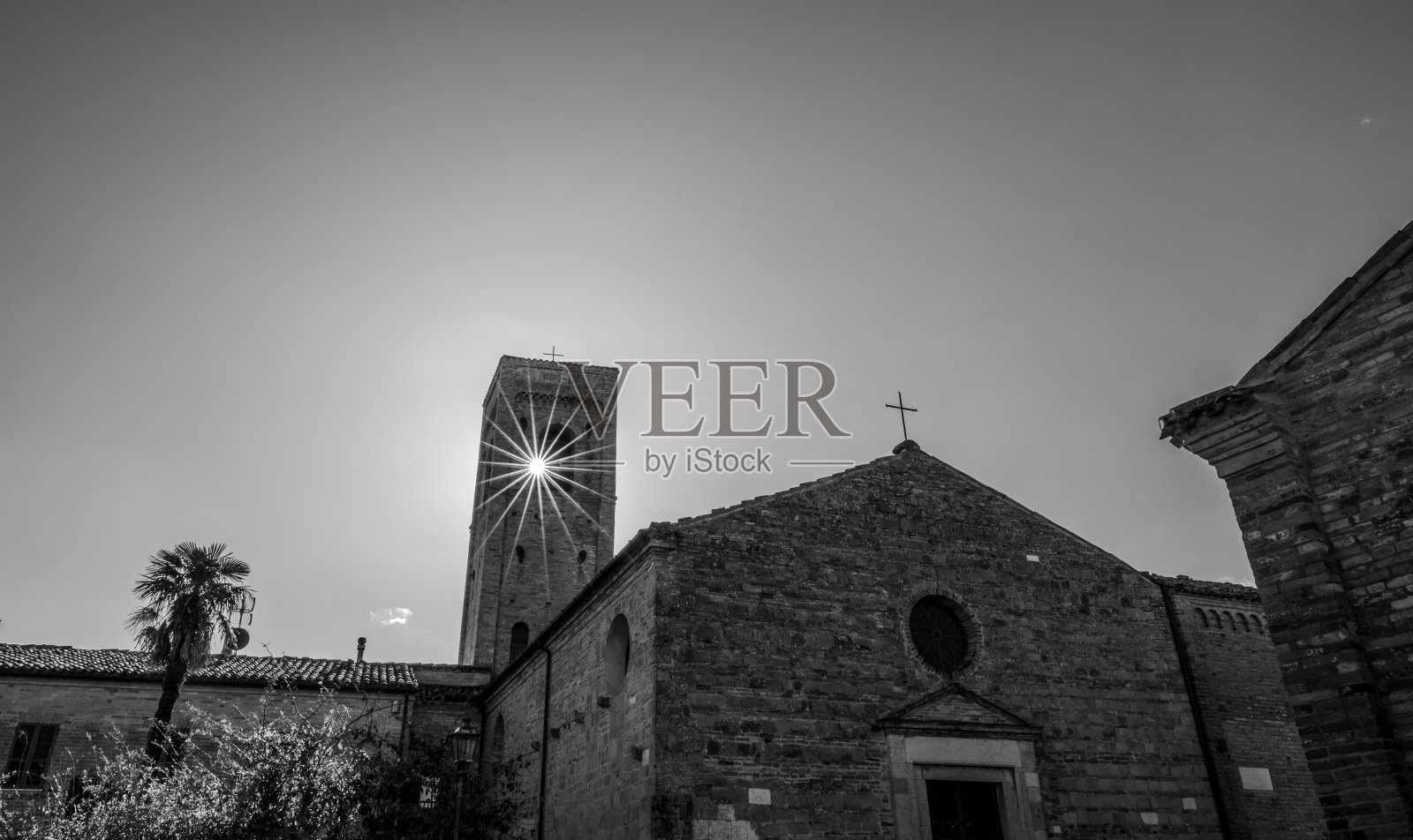 Torre di Palme, Fermo, Marche。圣母玛利亚教堂照片摄影图片