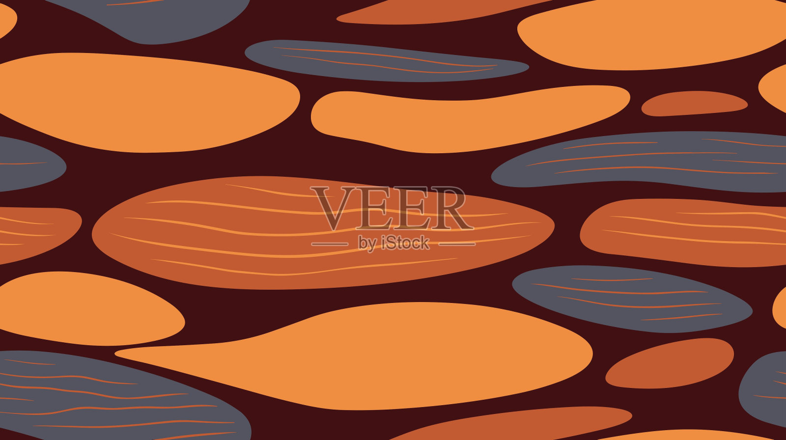 世纪中期现代极简主义艺术版画。抽象创意背景设计插图。抽象各种形状和线条的背景。Eps 10矢量。无缝的。插画图片素材