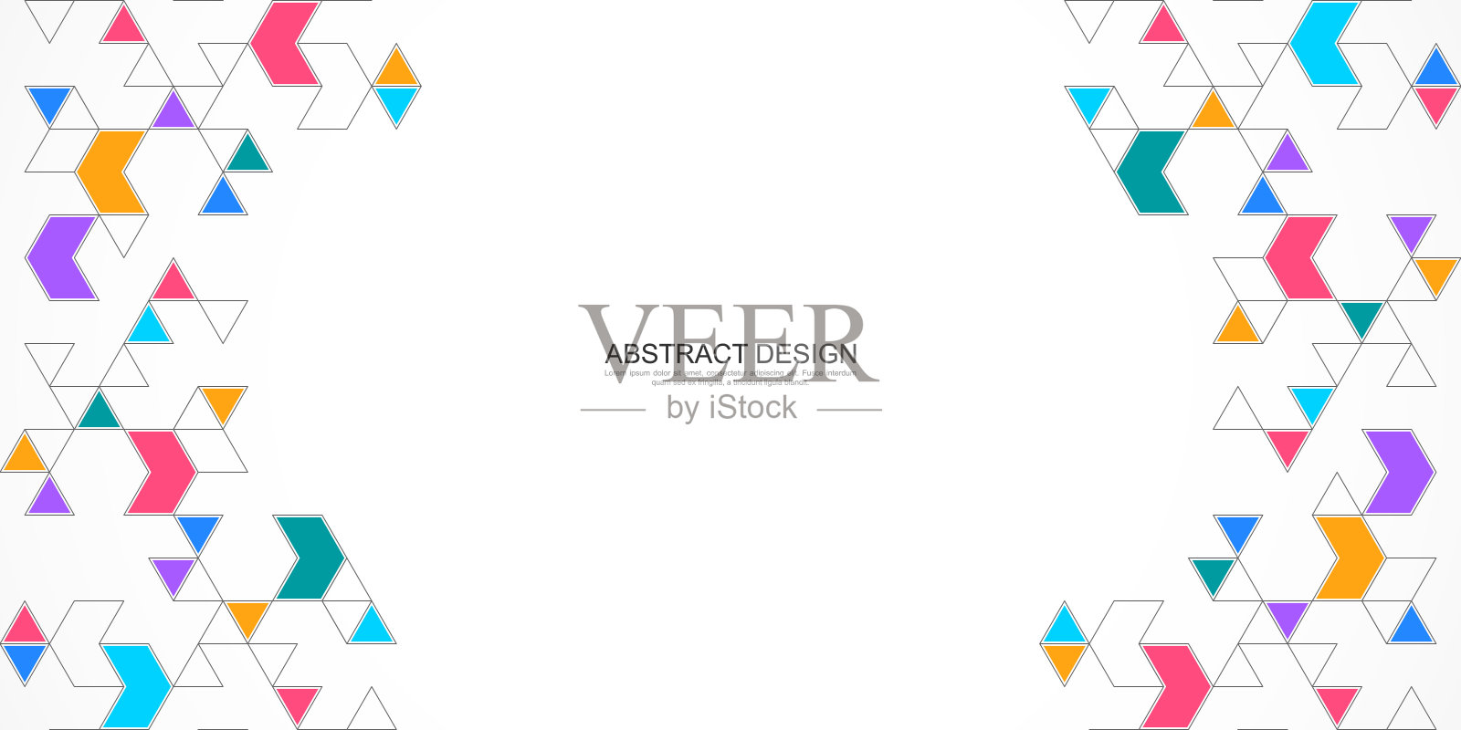 以抽象几何为背景的现代设计创意。极简的矢量纹理与多边形图案插画图片素材