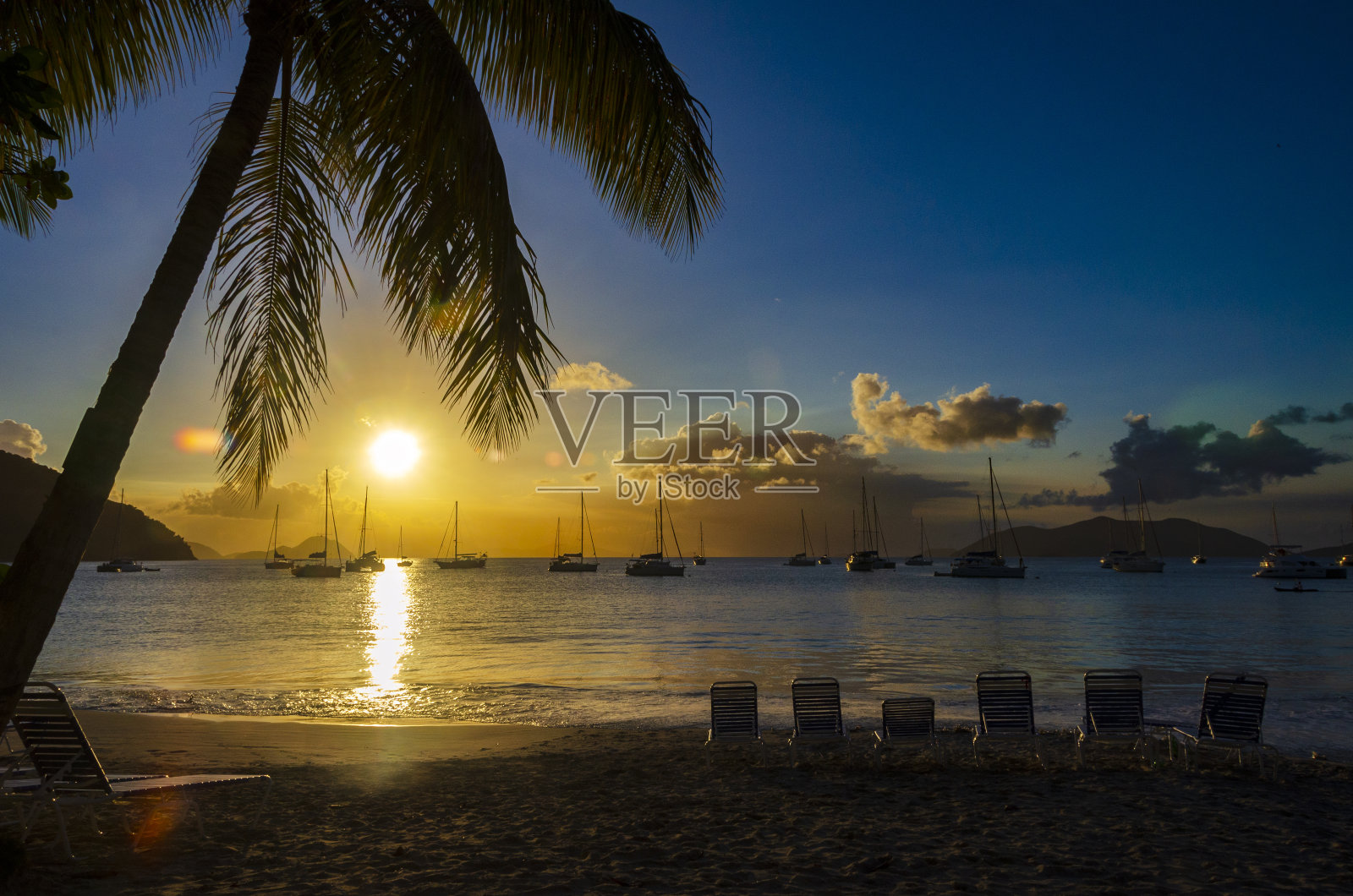 英属维尔京群岛日落照片摄影图片