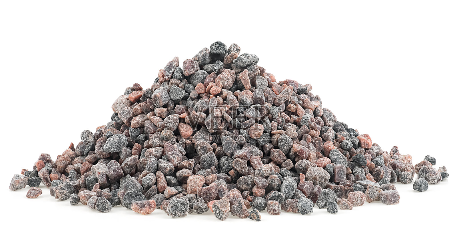 一堆黑色的喜马拉雅盐被隔离在白色的背景上照片摄影图片