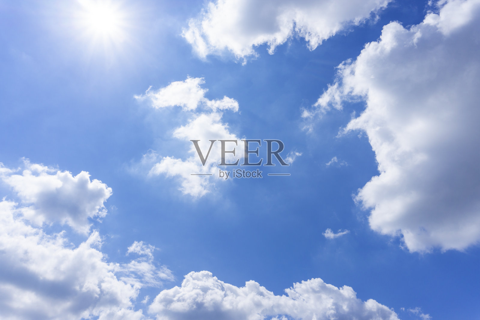 清新的蓝天和云的背景材料照片摄影图片