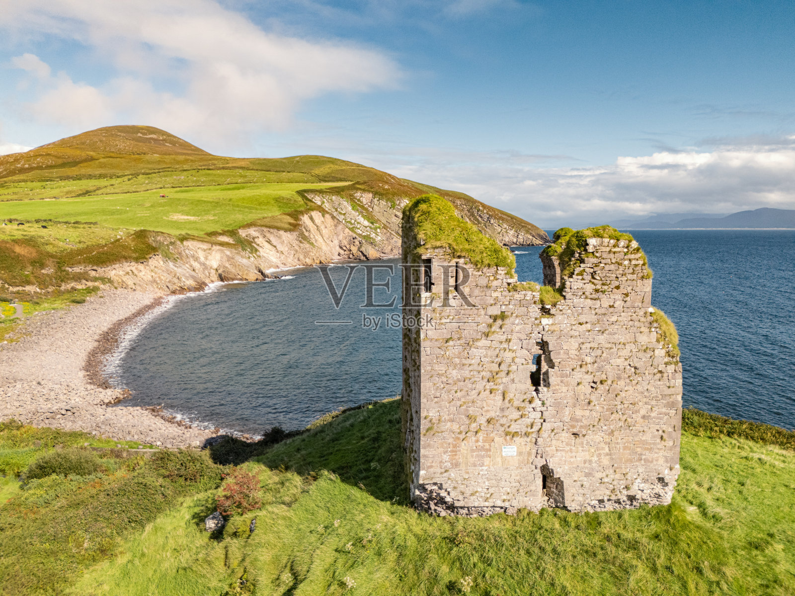 米纳德城堡摧毁了爱尔兰照片摄影图片