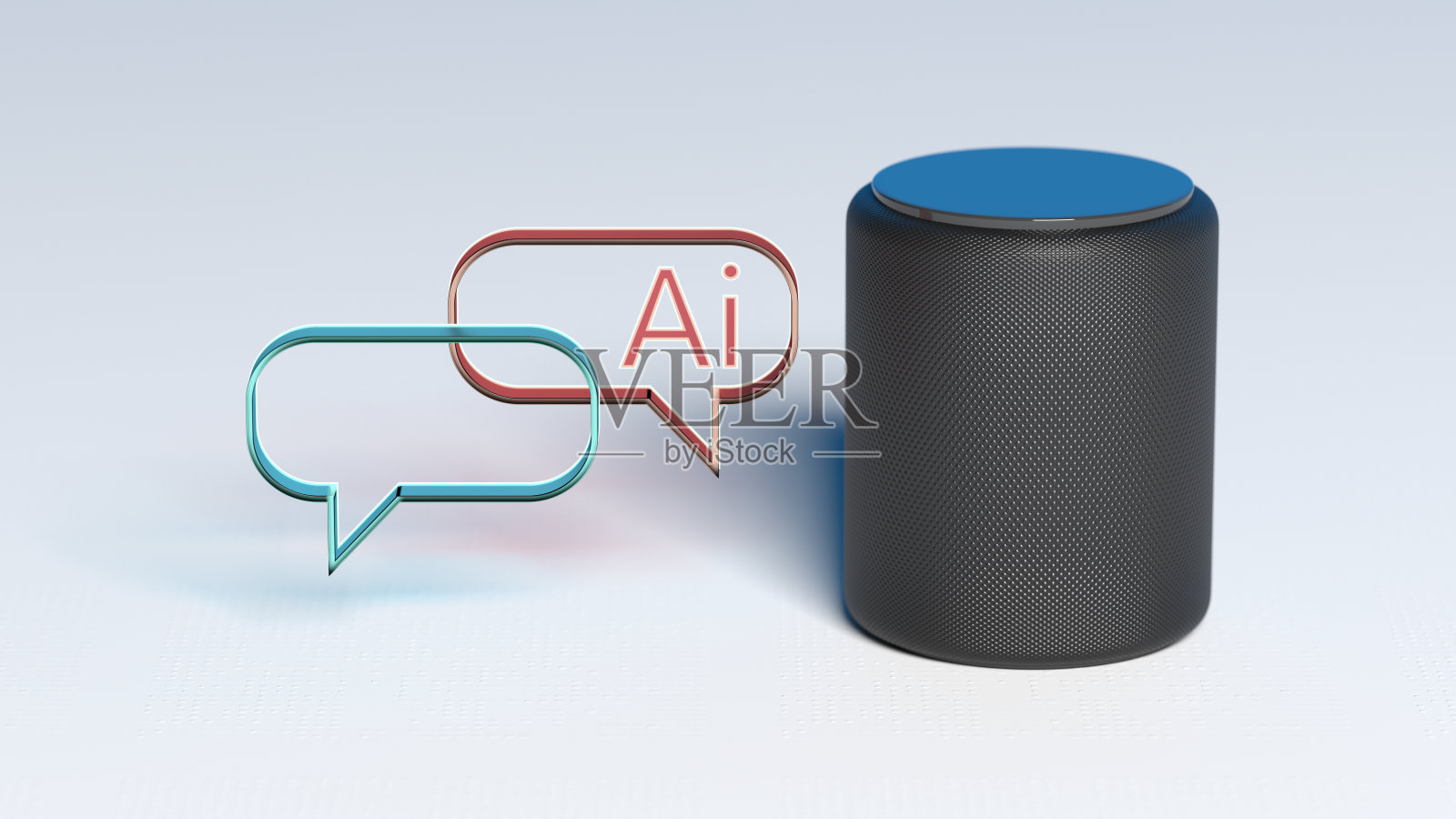聊天机器人AI——人工智能创新数字概念。聪明的演讲者照片摄影图片
