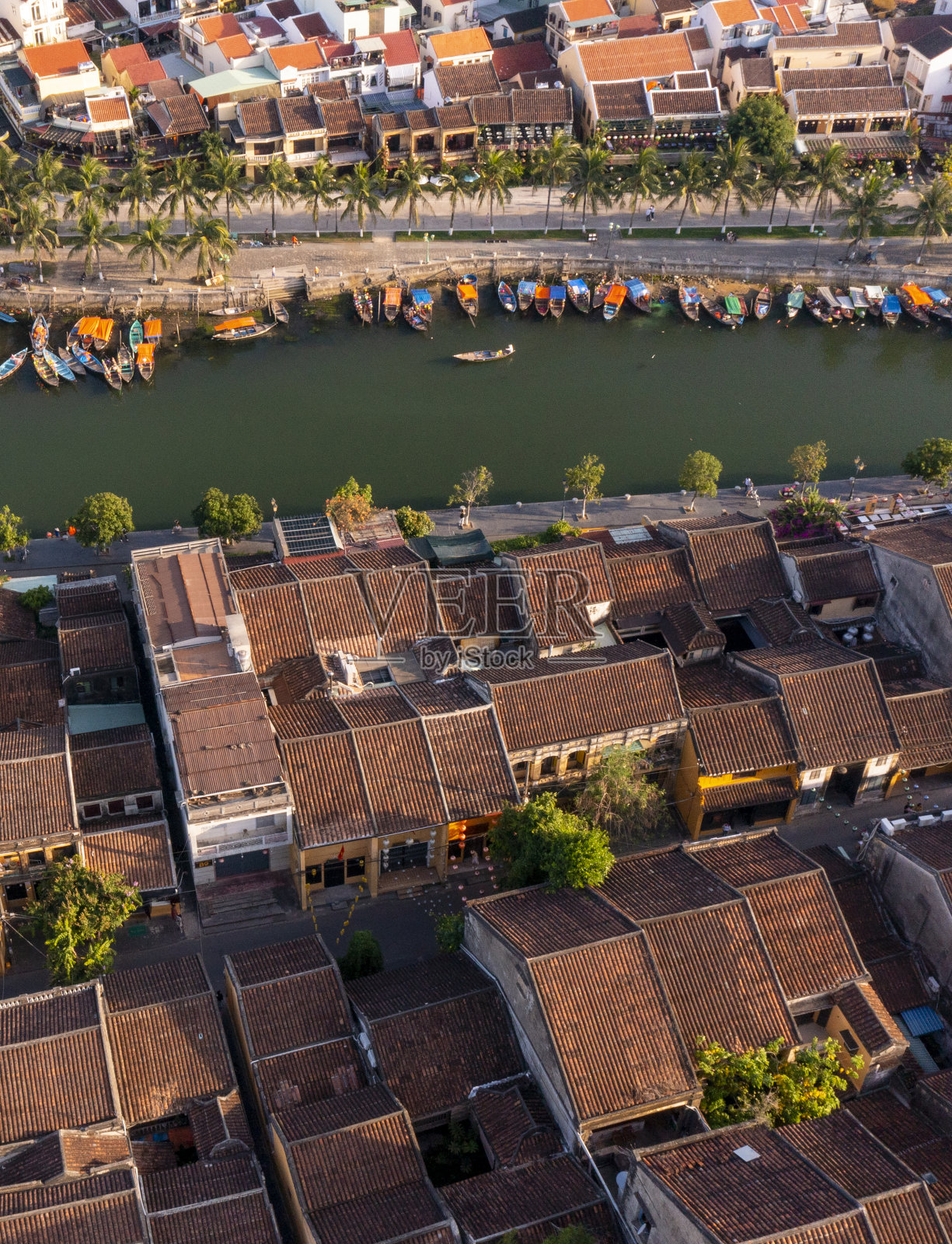 广南省会安古镇航拍图照片摄影图片