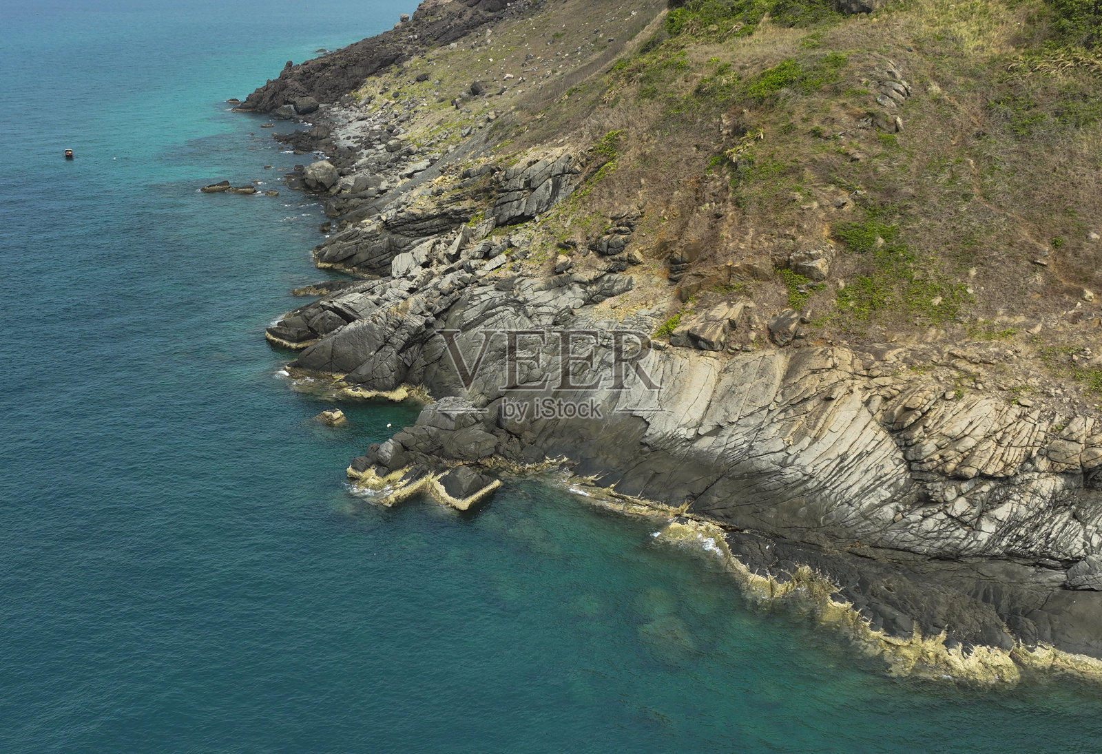 从上面看到的Con Dao海的一部分，Con Son岛，Ba Ria Vung Tau省照片摄影图片