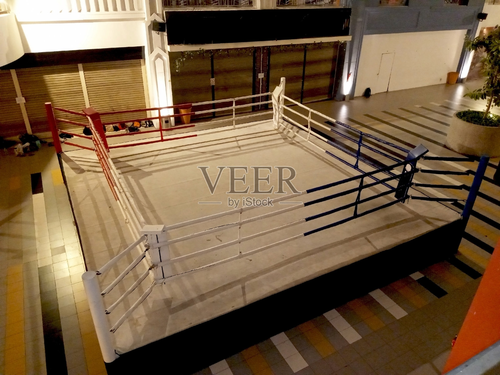 方形拳击台照片摄影图片