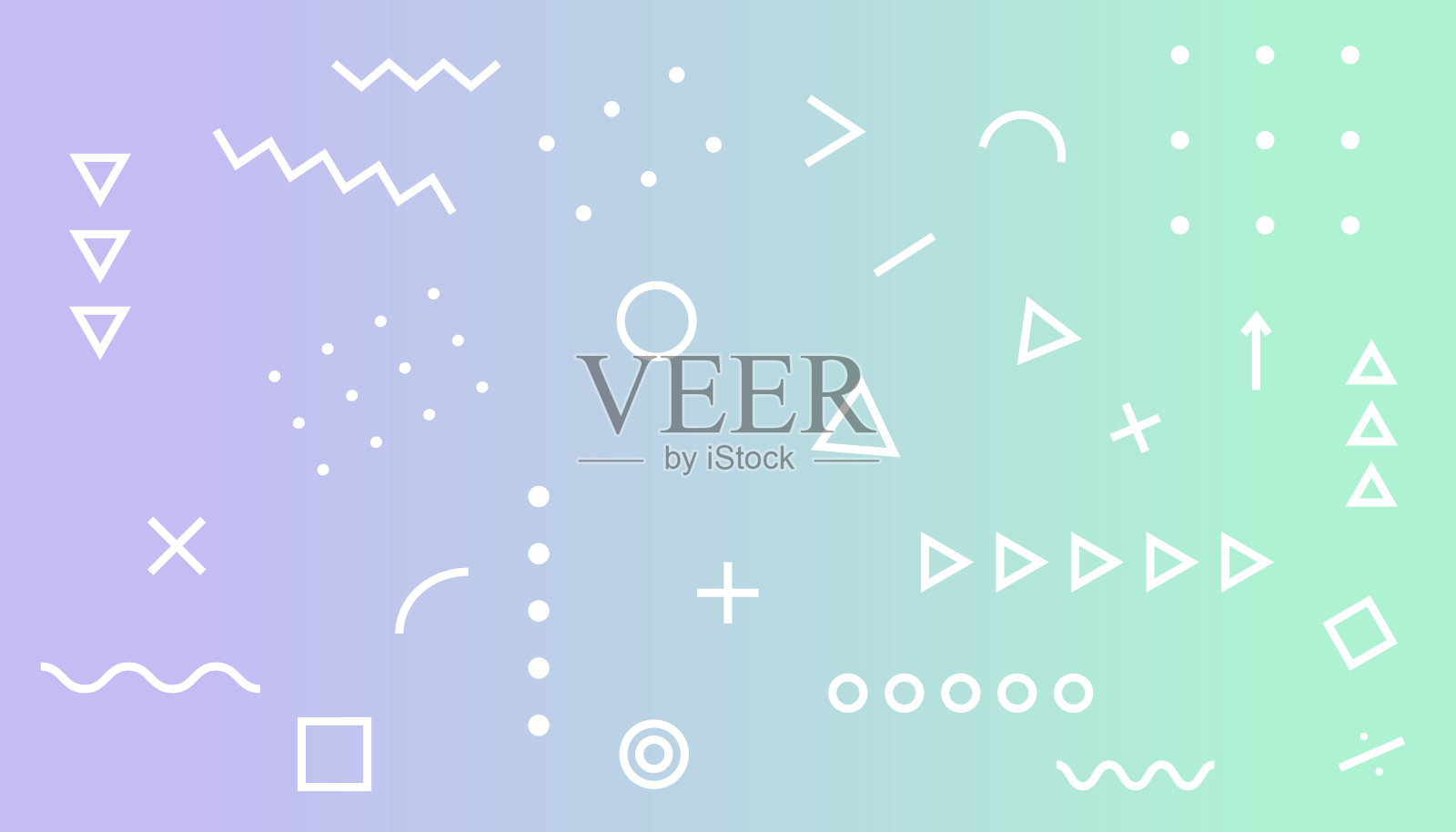 渐变和流行几何图案背景插图插画图片素材