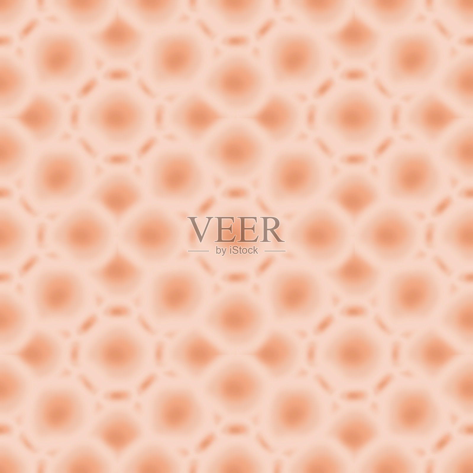 抽象的无缝图案桃褐色色调，模糊的圆圈精致。彩色印刷背景插画图片素材