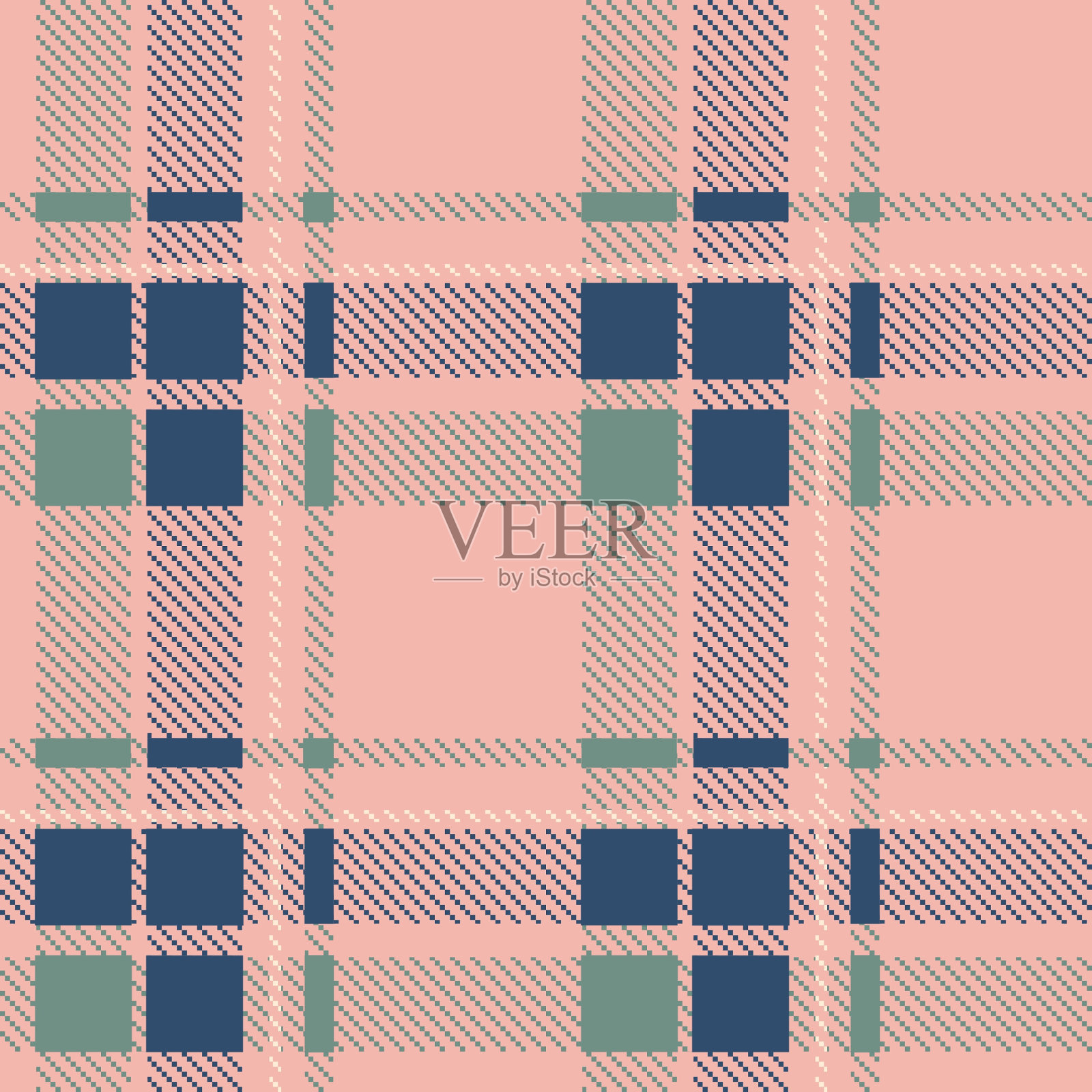 粉色时尚无缝花纹风格格子格花纹插画图片素材