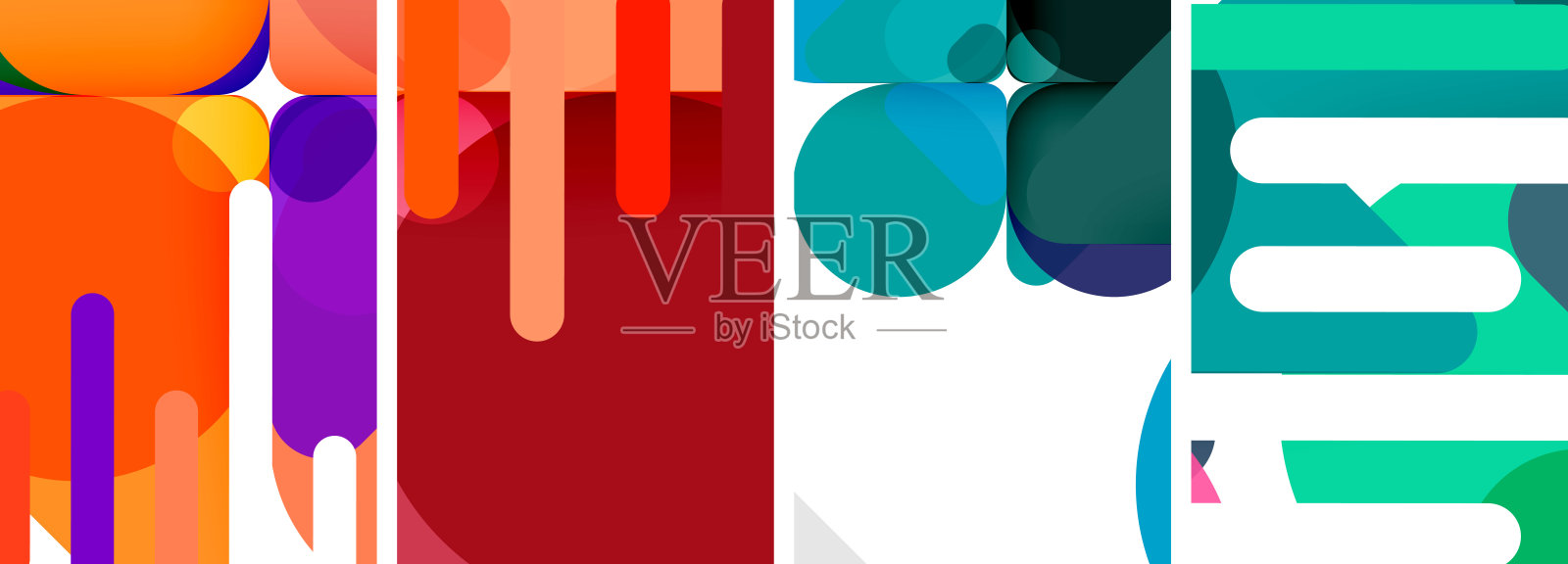 彩色明亮的几何抽象组成墙纸，名片，封面，海报，横幅，小册子，标题，网站插画图片素材