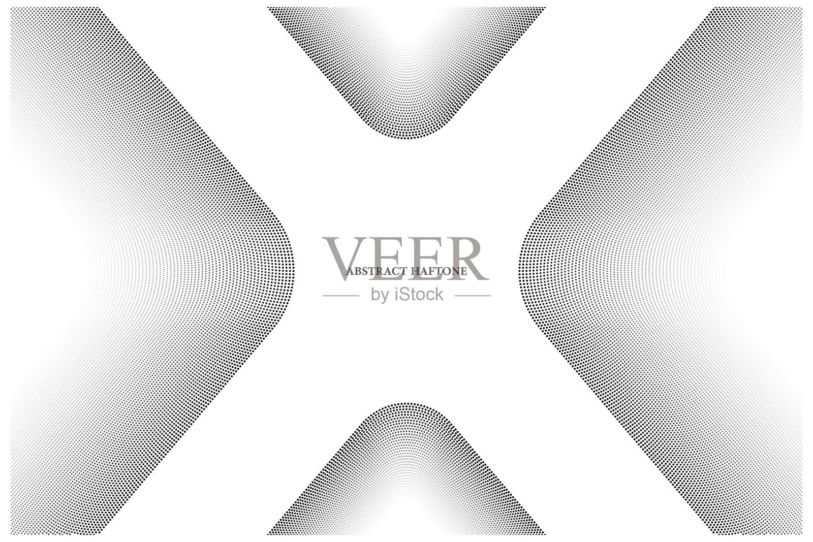 X曲线渐变半色调点背景。抽象点矢量背景。半色调效果插画图片素材