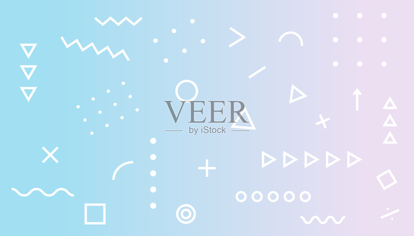 渐变和流行几何图案背景插图插画图片素材