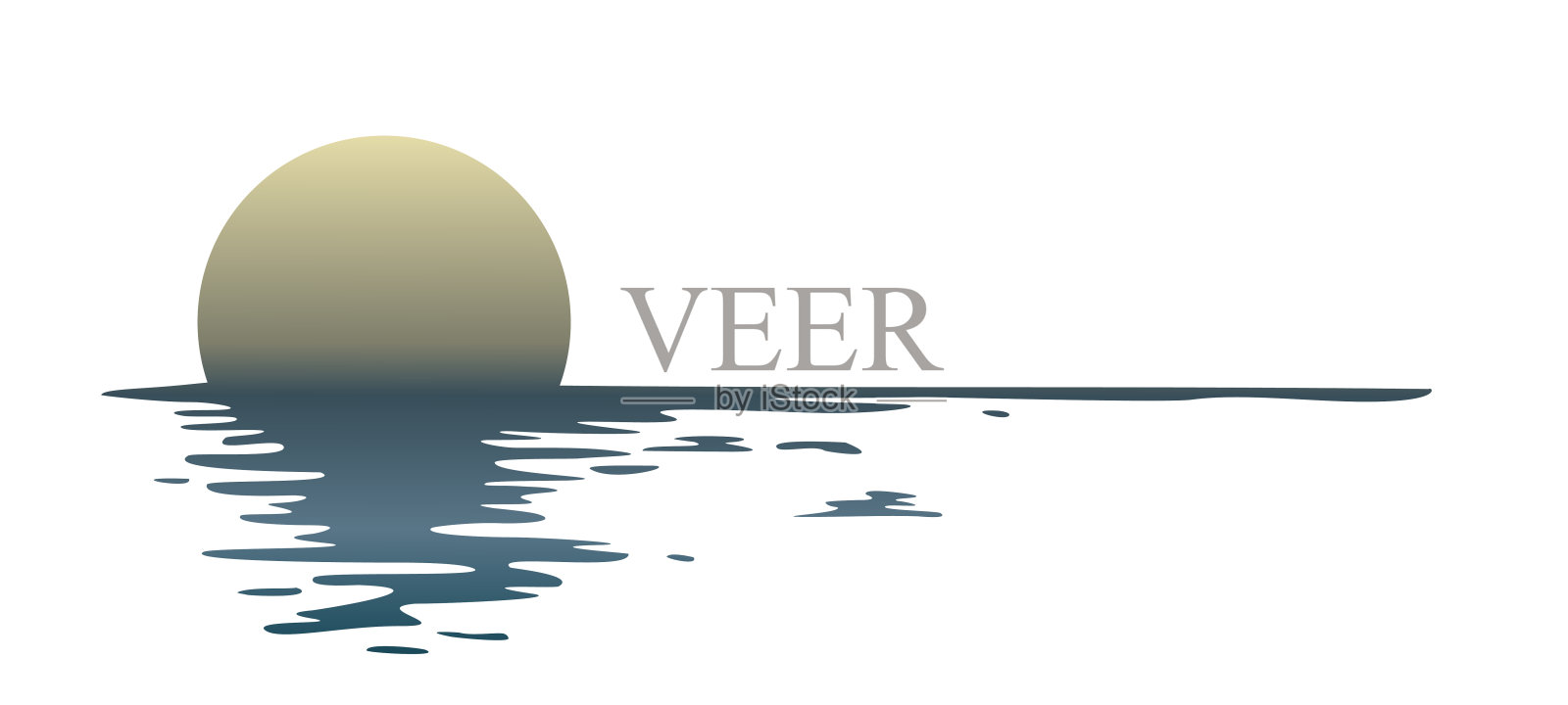 月色夜景。插画图片素材