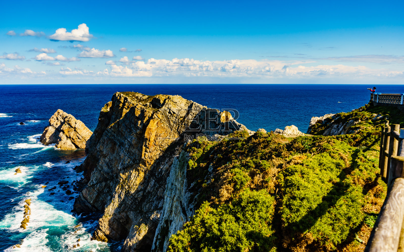 西班牙阿斯图里亚斯的佩纳斯角海岸照片摄影图片