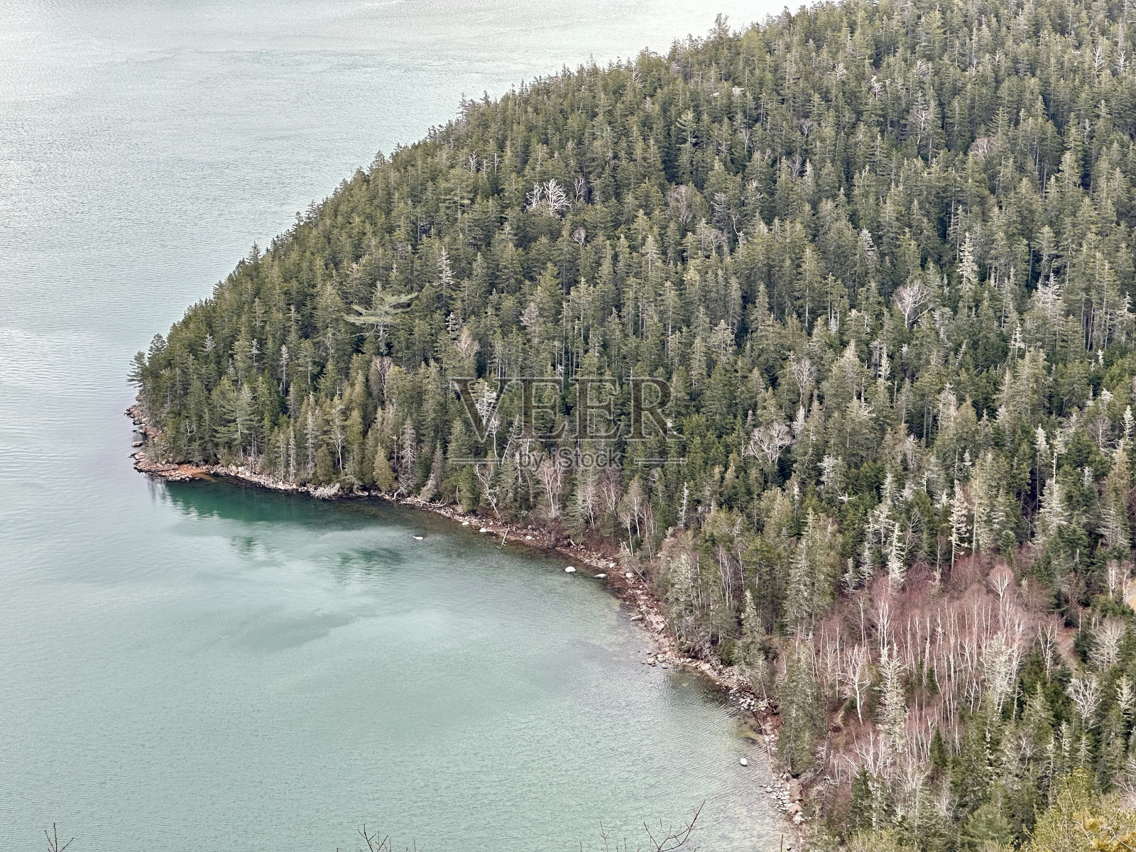 山谷湾小径，阿卡迪亚国家公园照片摄影图片