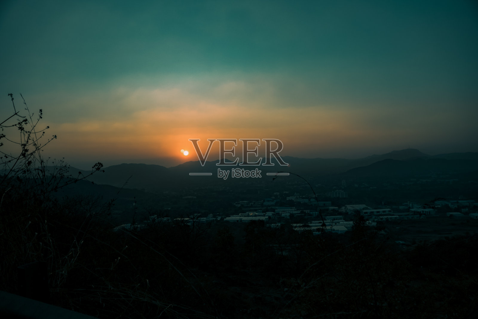 电影日落照片摄影图片