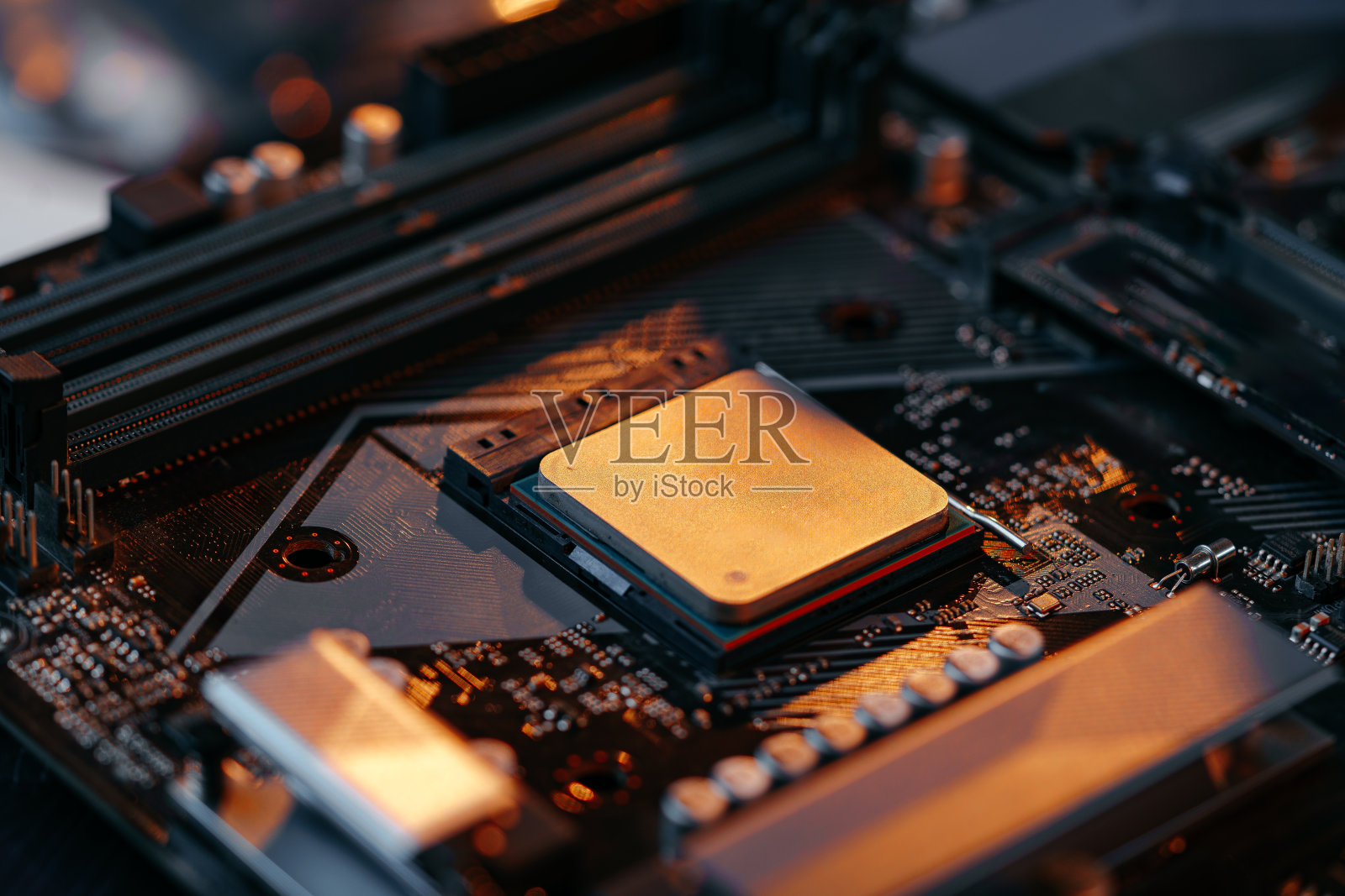 电脑零件电路板特写照片照片摄影图片