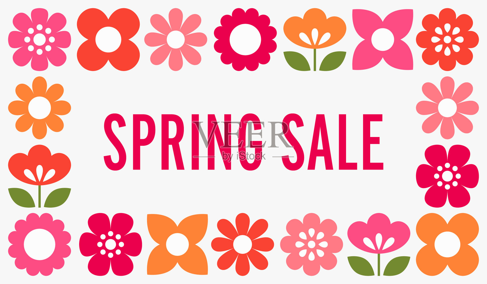 现代几何花框架背景插画图片素材