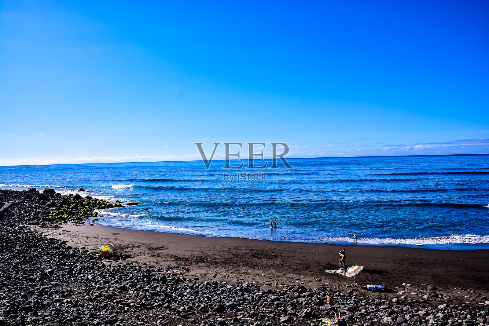 美丽的多风海滩普拉亚埃尔索科罗照片摄影图片