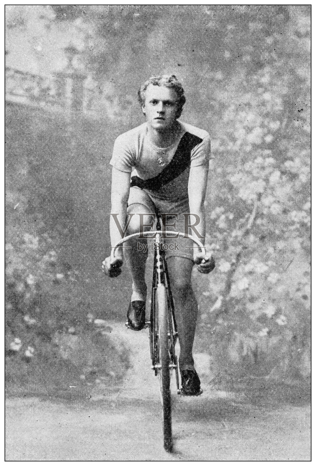 1897年的运动和消遣:自行车运动员，弗雷德·沙德，乔治城大学插画图片素材