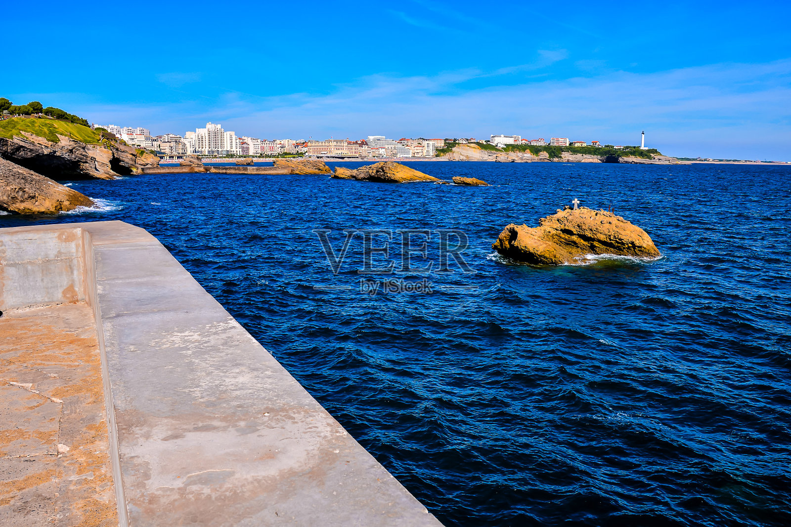 法国比亚里茨市的细节和风景照片摄影图片