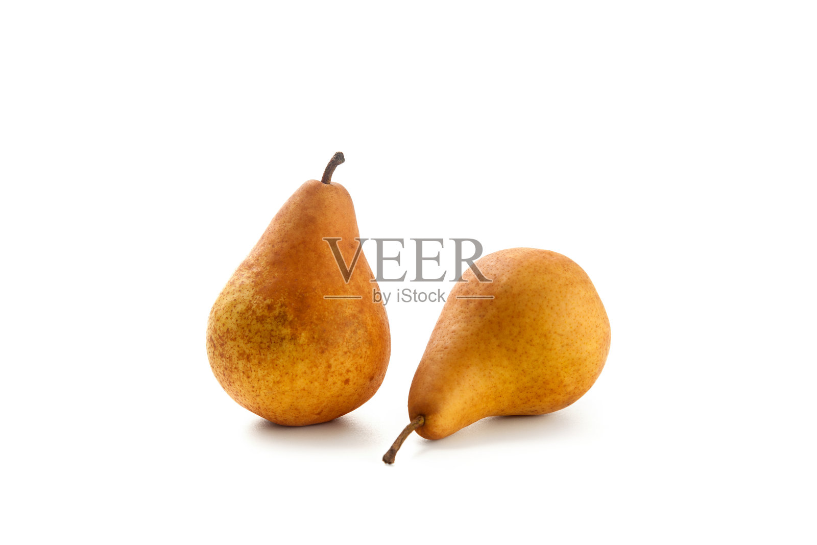 梨孤立在白色背景与剪辑路径。照片摄影图片