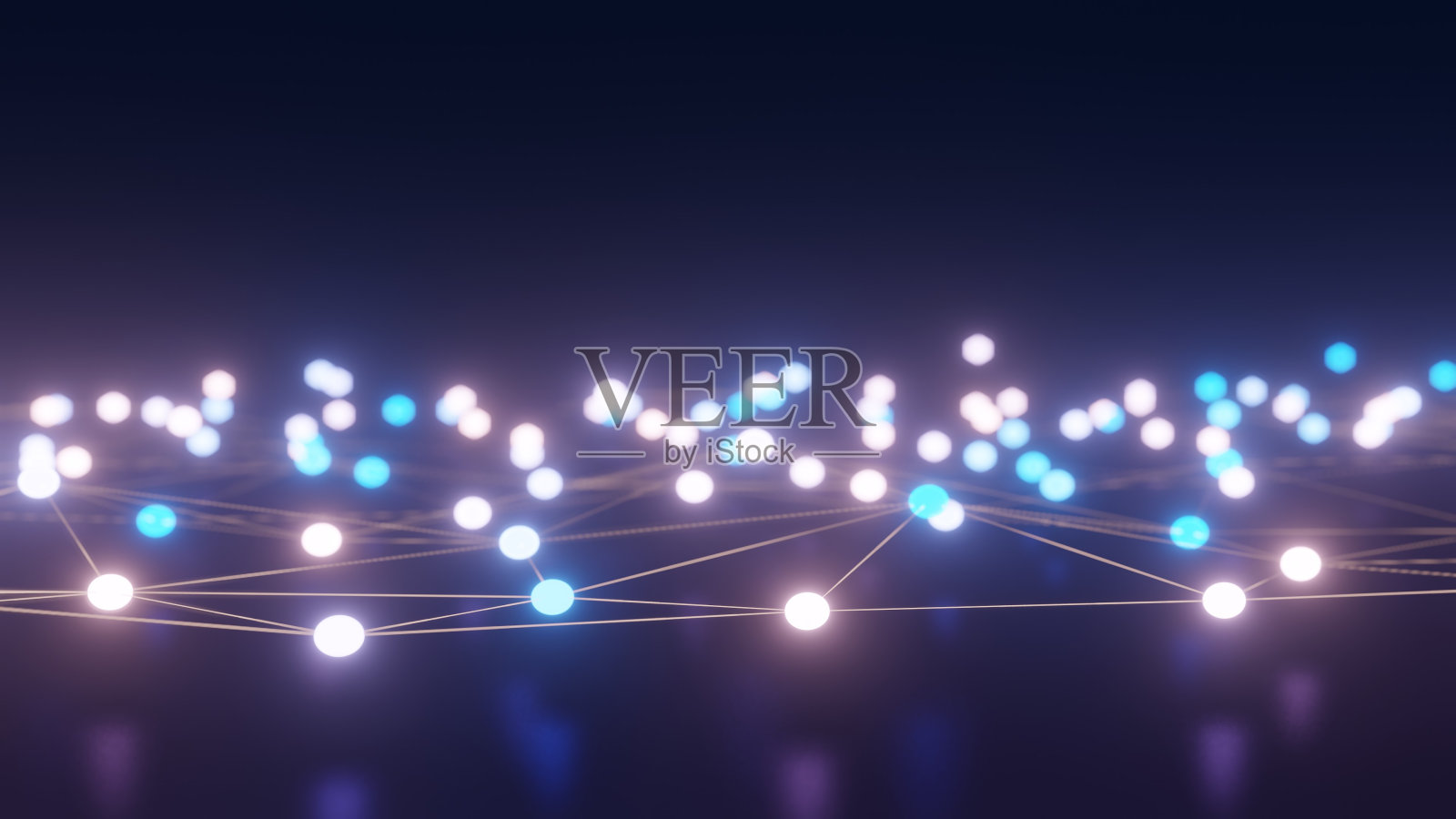 全球网络连接。网络空间中的抽象神经网络。未来网格人工智能。技术虚拟网络动态。3 d渲染。照片摄影图片