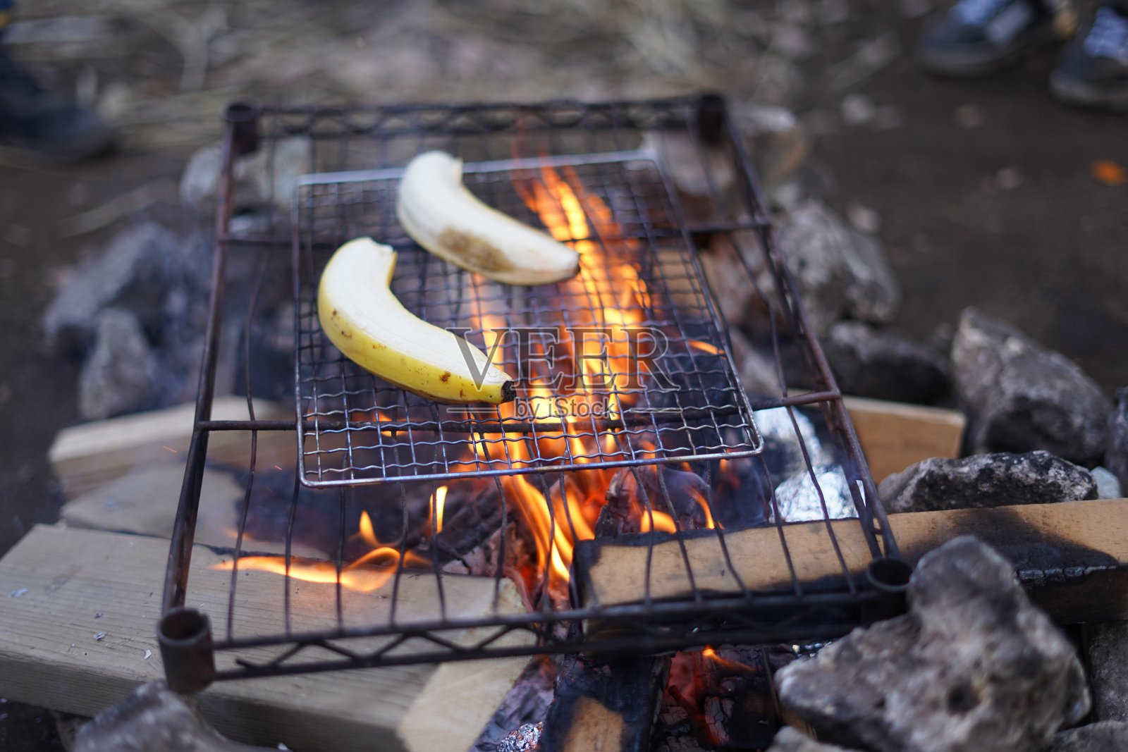 烤香蕉照片摄影图片