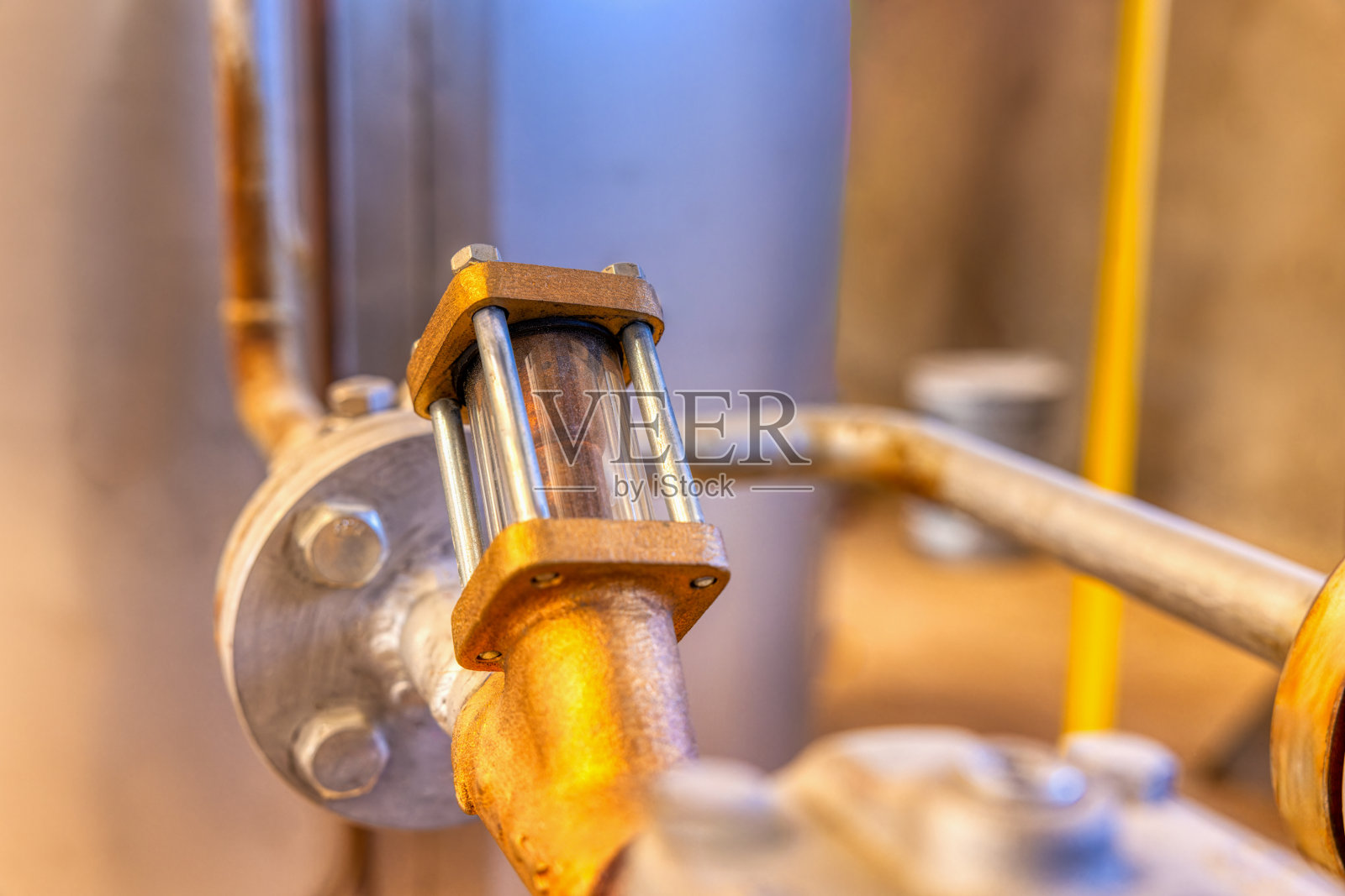 工业用视镜及法兰，啤酒厂用表液照片摄影图片