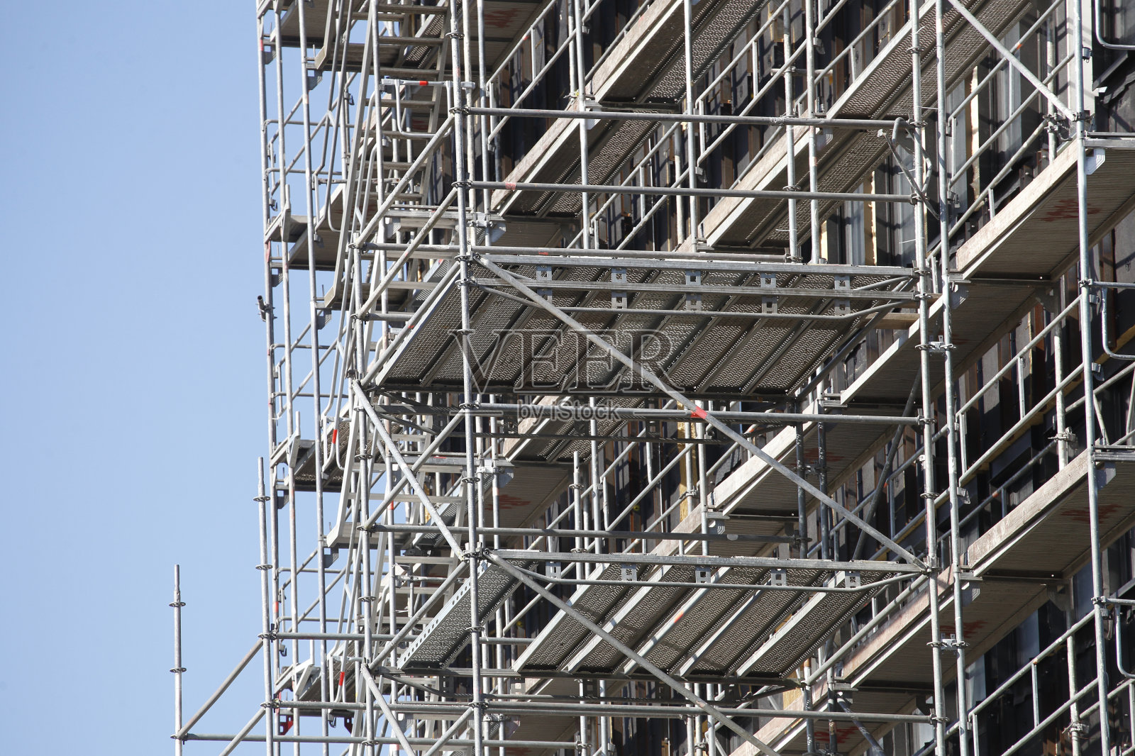 脚手架，房屋外立面，壳结构，住宅建筑，不莱梅，德国照片摄影图片