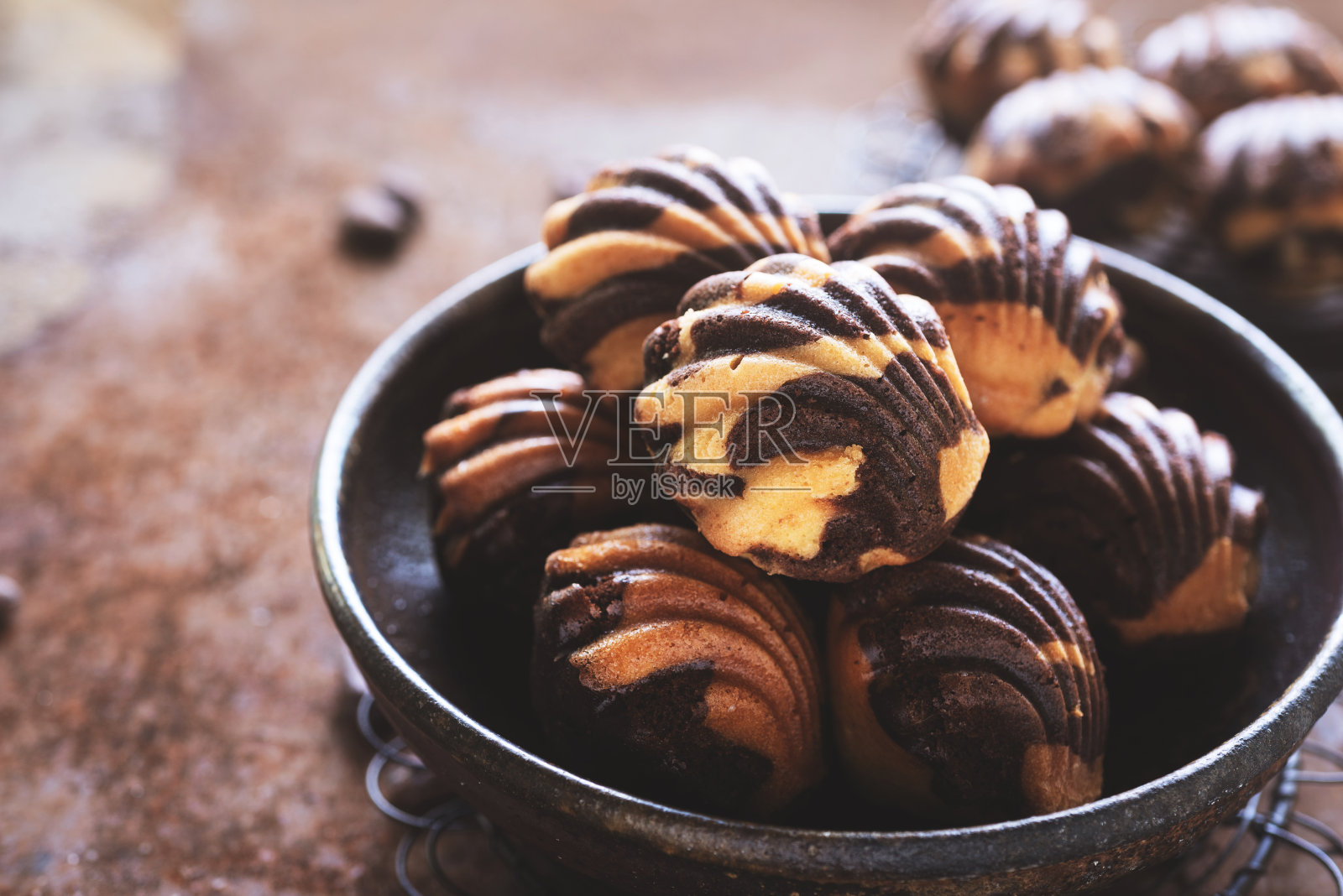 自制大理石玛德琳照片摄影图片