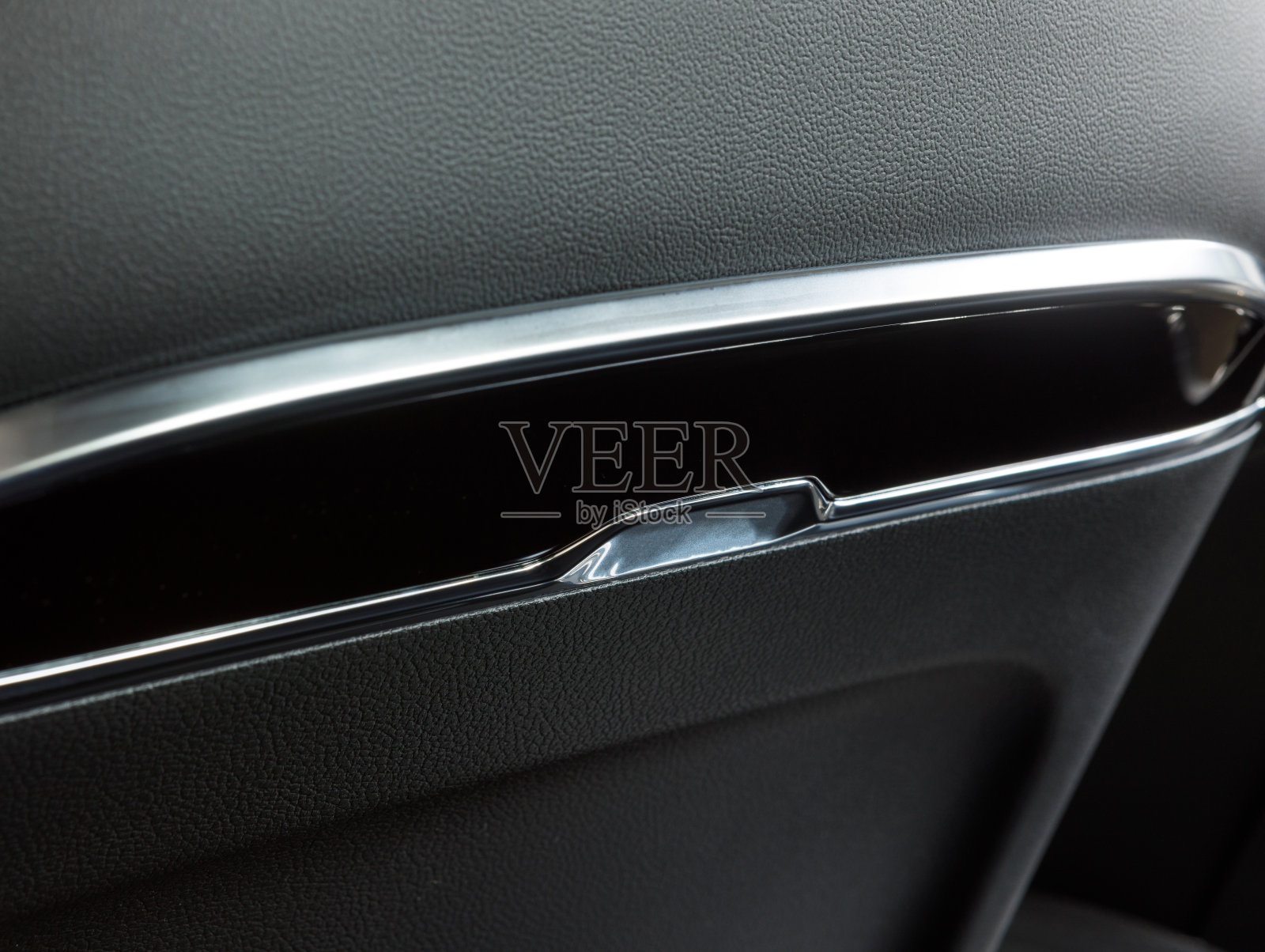 特写真皮座椅细节的内部一个新的电动能源汽车照片摄影图片