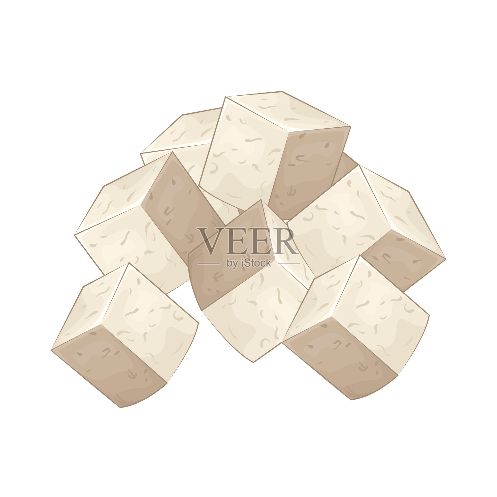 豆腐插画图片素材