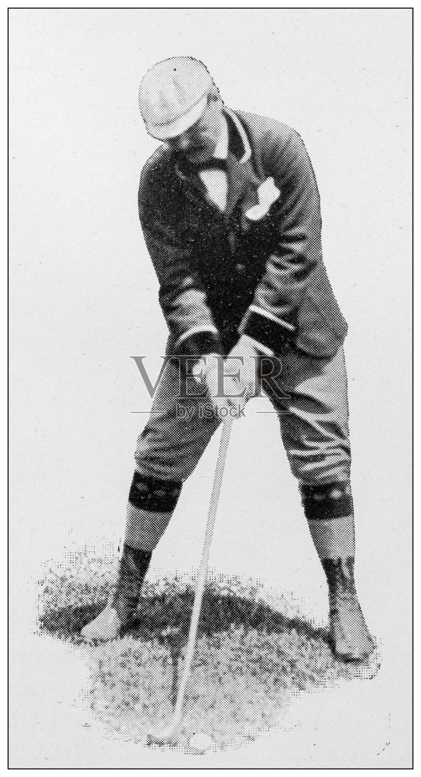 1897年的运动和消遣:高尔夫球手，CB麦克唐纳插画图片素材