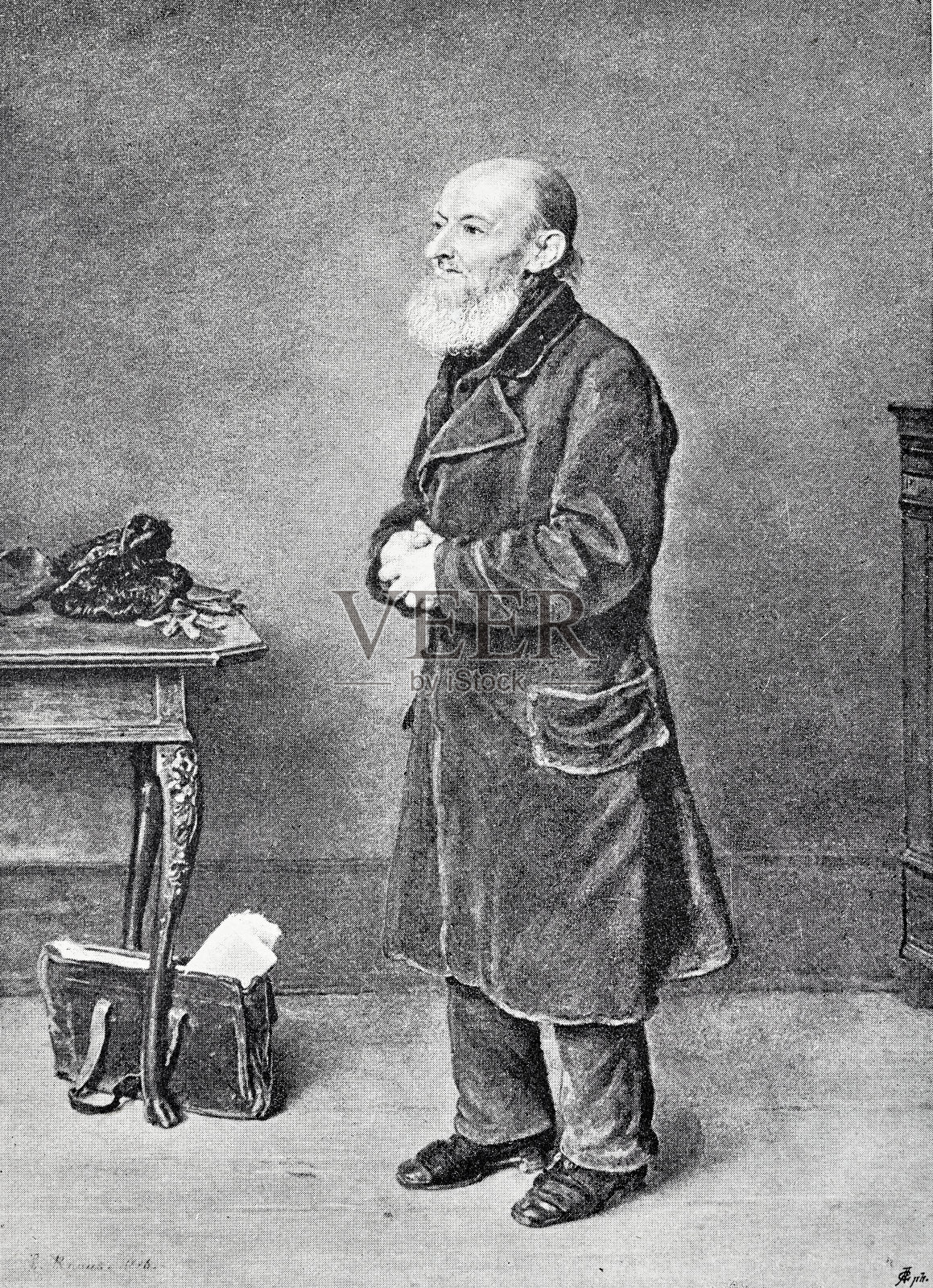 办公室里顺从的申请人正在等待办公室主任的接见插画图片素材